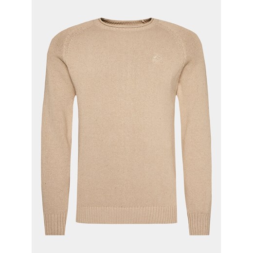INDICODE Sweter Santoro 35-718 Beżowy Regular Fit ze sklepu MODIVO w kategorii Swetry męskie - zdjęcie 182694492
