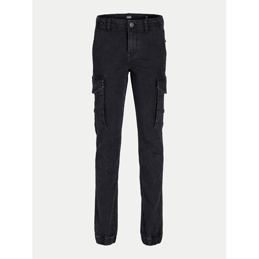 Jack&Jones Junior Jeansy Paul 12259334 Czarny Slim Fit ze sklepu MODIVO w kategorii Spodnie dziewczęce - zdjęcie 182694510
