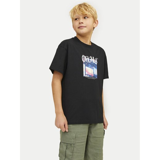 Jack&Jones Junior T-Shirt Bushwick Blur 12263146 Czarny Relaxed Fit ze sklepu MODIVO w kategorii T-shirty chłopięce - zdjęcie 182694512