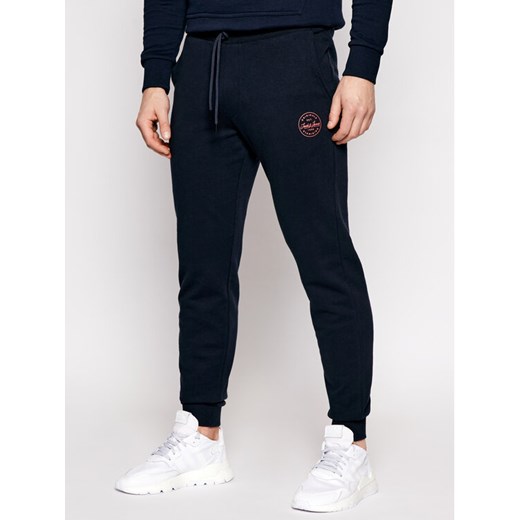 Jack&Jones Spodnie dresowe Gordon 12165322 Granatowy Regular Fit ze sklepu MODIVO w kategorii Spodnie męskie - zdjęcie 182694551
