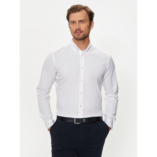 Boss Koszula Roan 50520291 Biały Slim Fit ze sklepu MODIVO w kategorii Koszule męskie - zdjęcie 182694592
