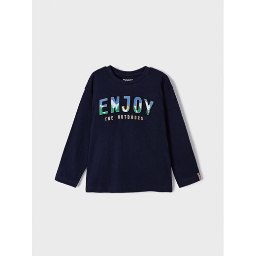 Mayoral Bluzka 4.020 Granatowy Regular Fit ze sklepu MODIVO w kategorii T-shirty chłopięce - zdjęcie 182694733