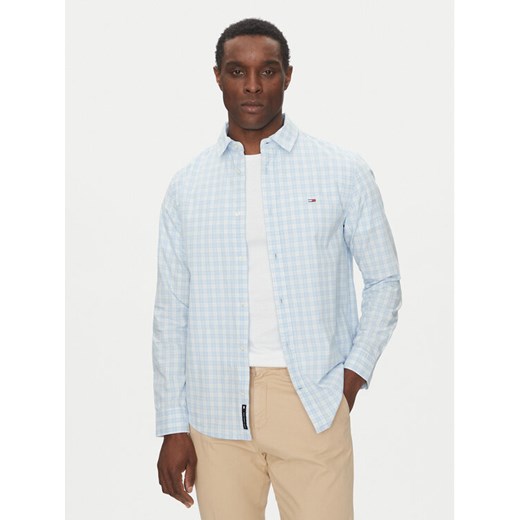 Tommy Jeans Koszula DM0DM20885 Błękitny Regular Fit ze sklepu MODIVO w kategorii Koszule męskie - zdjęcie 182694750