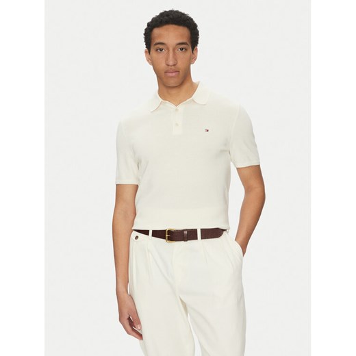 Tommy Hilfiger Polo Essential MW0MW37396 Beżowy Regular Fit ze sklepu MODIVO w kategorii T-shirty męskie - zdjęcie 182694751