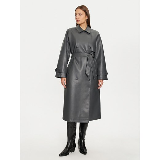 Vero Moda Trencz Amalie 10300822 Szary Regular Fit ze sklepu MODIVO w kategorii Płaszcze damskie - zdjęcie 182694803