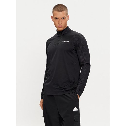 adidas Longsleeve Terrex Multi Half-Zip Long-Sleeve Top HT9501 Czarny Slim Fit ze sklepu MODIVO w kategorii T-shirty męskie - zdjęcie 182694843
