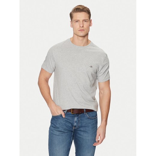 Gant T-Shirt Shield 2003185 Szary Slim Fit Gant M MODIVO