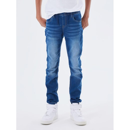 NAME IT Jeansy Robin 13185212 Niebieski Slim Fit ze sklepu MODIVO w kategorii Spodnie chłopięce - zdjęcie 182694900