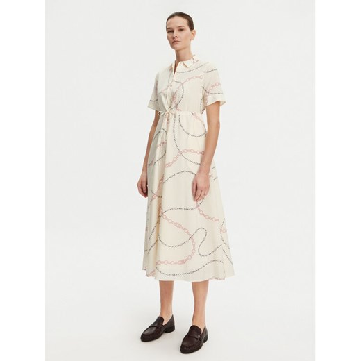 Tommy Hilfiger Sukienka koszulowa Voile WW0WW46009 Beżowy Regular Fit ze sklepu MODIVO w kategorii Sukienki - zdjęcie 182694963