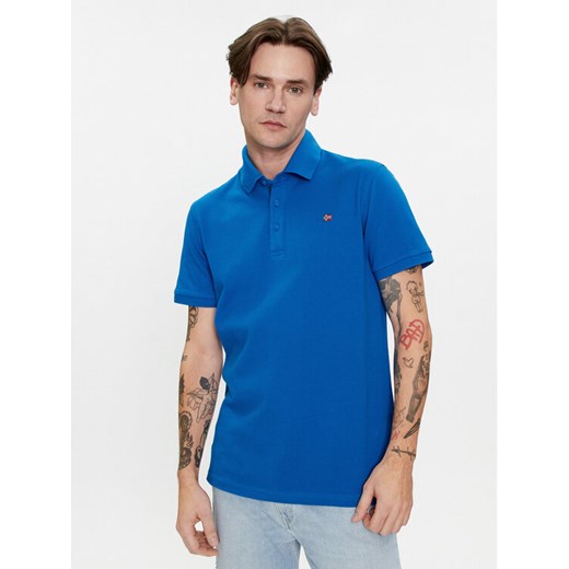 Napapijri Polo Eolanos 3 NP0A4GB3 Niebieski Regular Fit ze sklepu MODIVO w kategorii T-shirty męskie - zdjęcie 182694970