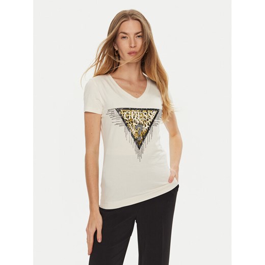 Guess T-Shirt W4BI18 J1314 Beżowy ze sklepu MODIVO w kategorii Bluzki damskie - zdjęcie 182694984