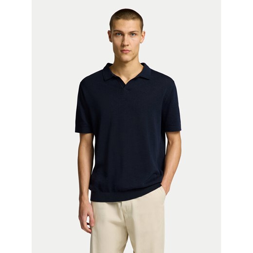 Selected Homme Polo Mattis 16096197 Granatowy Regular Fit ze sklepu MODIVO w kategorii T-shirty męskie - zdjęcie 182695031