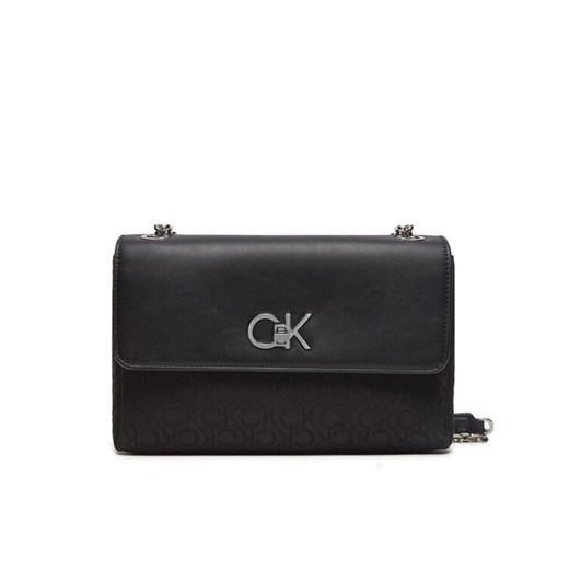 Calvin Klein Torebka Re-Lock Conv Shoulder Bag_Jqc K60K612641 Czarny ze sklepu MODIVO w kategorii Kopertówki - zdjęcie 182695081