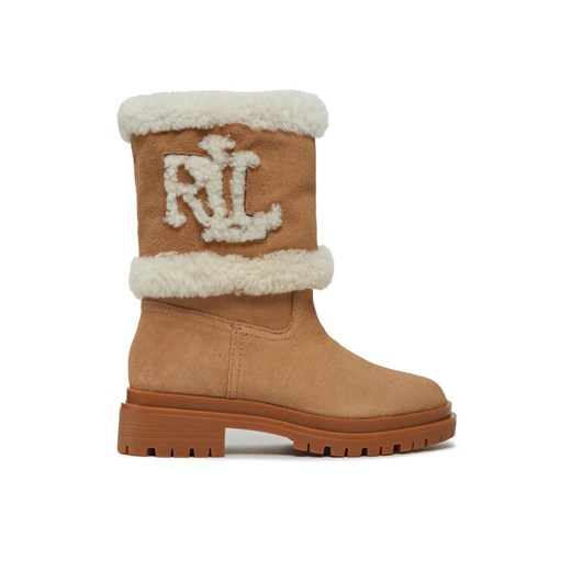 LAUREN RALPH LAUREN Botki 802915440001 Brązowy ze sklepu MODIVO w kategorii Kozaki damskie - zdjęcie 182695152