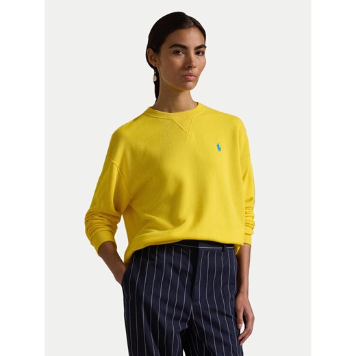 Polo Ralph Lauren Bluza 211935582012 Żółty Regular Fit ze sklepu MODIVO w kategorii Bluzy damskie - zdjęcie 182695153