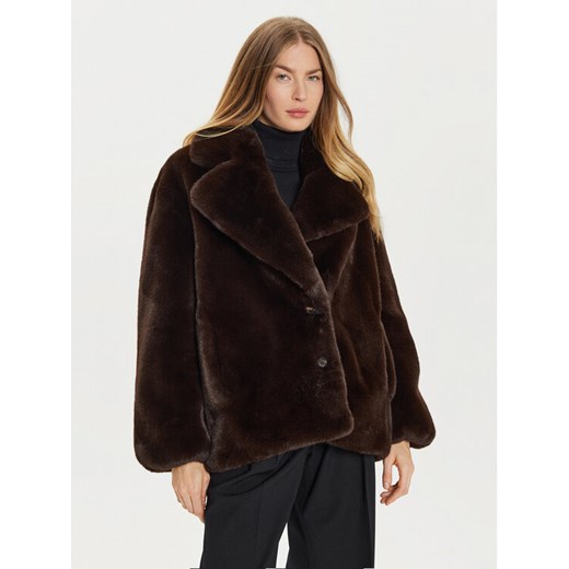 PINKO Futro 104321 A1ZO Brązowy Regular Fit ze sklepu MODIVO w kategorii Futra damskie - zdjęcie 182695174