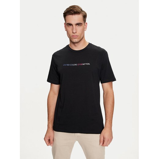 United Colors Of Benetton T-Shirt 3I1XU1096 Czarny Regular Fit ze sklepu MODIVO w kategorii T-shirty męskie - zdjęcie 182695184
