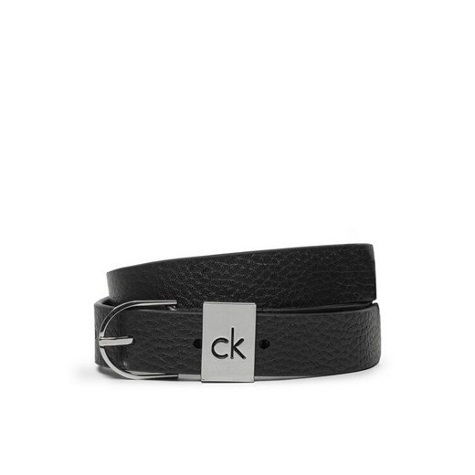 Calvin Klein Pasek Damski Ck Loop Thin Round Buckle 2.5 K60K612856 Czarny ze sklepu MODIVO w kategorii Paski damskie - zdjęcie 182695230
