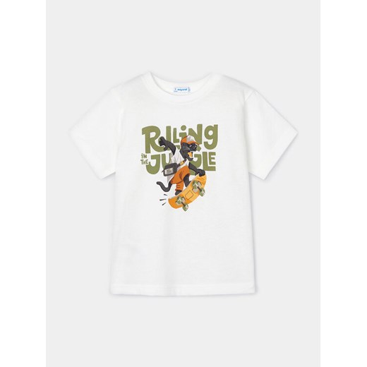 Mayoral T-Shirt 3008 Biały Regular Fit ze sklepu MODIVO w kategorii T-shirty chłopięce - zdjęcie 182695271
