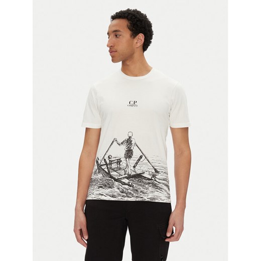 C.P. Company T-Shirt 18CMTS318A005431G Biały Regular Fit ze sklepu MODIVO w kategorii T-shirty męskie - zdjęcie 182695292