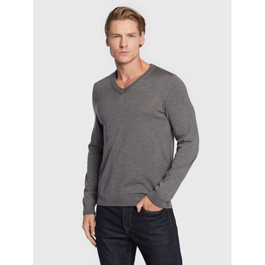 Boss Sweter Melba-P 50468261 Szary Slim Fit ze sklepu MODIVO w kategorii Swetry męskie - zdjęcie 182695303