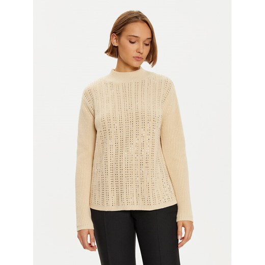 LOLA CASADEMUNT Sweter LF2411010 Écru Regular Fit ze sklepu MODIVO w kategorii Swetry damskie - zdjęcie 182695361