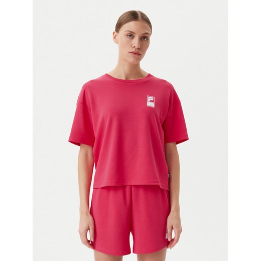 Fila T-Shirt Lisakovsk FAW1044 Różowy Loose Fit ze sklepu MODIVO w kategorii Bluzki damskie - zdjęcie 182695373