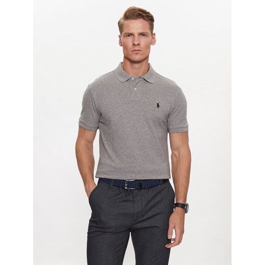 Polo Ralph Lauren Polo 710548797011 Szary Slim Fit ze sklepu MODIVO w kategorii T-shirty męskie - zdjęcie 182695400