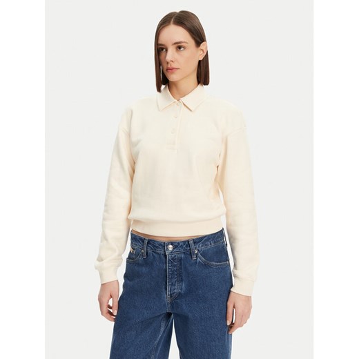 Lacoste Bluza SF0351 Beżowy Relaxed Fit ze sklepu MODIVO w kategorii Bluzy damskie - zdjęcie 182695401
