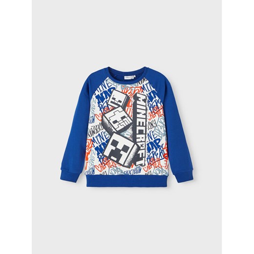 NAME IT Bluza MINECRAFT 13221202 Niebieski Regular Fit ze sklepu MODIVO w kategorii Bluzy chłopięce - zdjęcie 182695441
