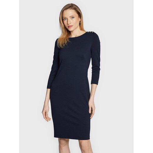 Lauren Ralph Lauren Sukienka codzienna 250863910002 Granatowy Regular Fit ze sklepu MODIVO w kategorii Sukienki - zdjęcie 182695483