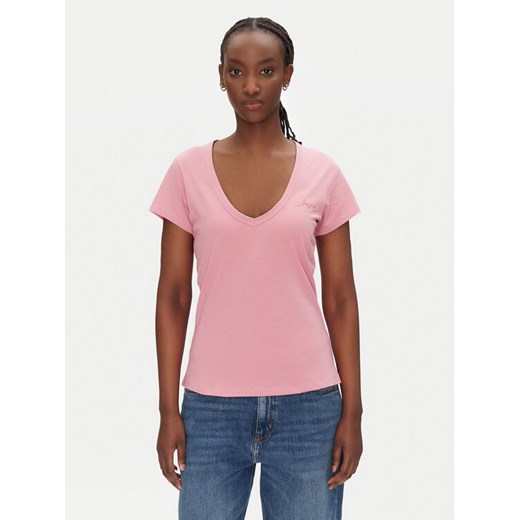 BOSS T-Shirt C_Eslane_4 50540432 Różowy Slim Fit ze sklepu MODIVO w kategorii Bluzki damskie - zdjęcie 182695514