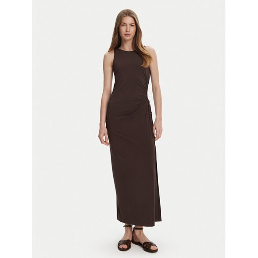 Max Mara Beachwear Sukienka letnia 2516621049650 Brązowy Regular Fit ze sklepu MODIVO w kategorii Sukienki - zdjęcie 182695544