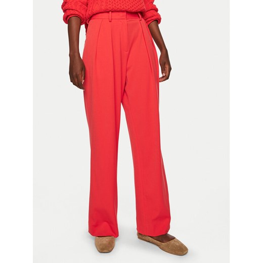 STAUD Spodnie palazzo Luisa R24P4100ST Czerwony Wide Leg ze sklepu MODIVO w kategorii Spodnie damskie - zdjęcie 182695551