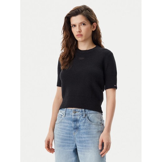 Tommy Jeans Sweter DW0DW20380 Czarny Regular Fit ze sklepu MODIVO w kategorii Swetry damskie - zdjęcie 182695610
