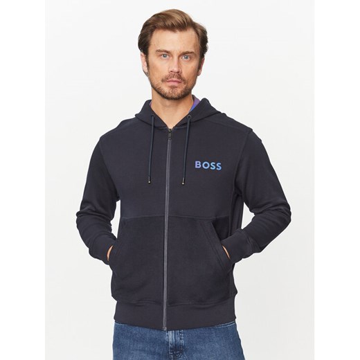 Boss Bluza Zedoublehood 50501974 Granatowy Regular Fit ze sklepu MODIVO w kategorii Bluzy męskie - zdjęcie 182695702