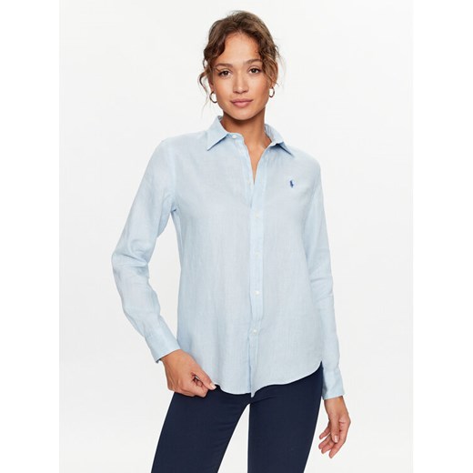 Polo Ralph Lauren Koszula 211920516003 Niebieski Relaxed Fit ze sklepu MODIVO w kategorii Koszule damskie - zdjęcie 182695721