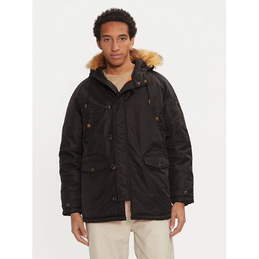 Guess Parka M4BL22 WG932 Czarny Regular Fit ze sklepu MODIVO w kategorii Parki męskie - zdjęcie 182695790