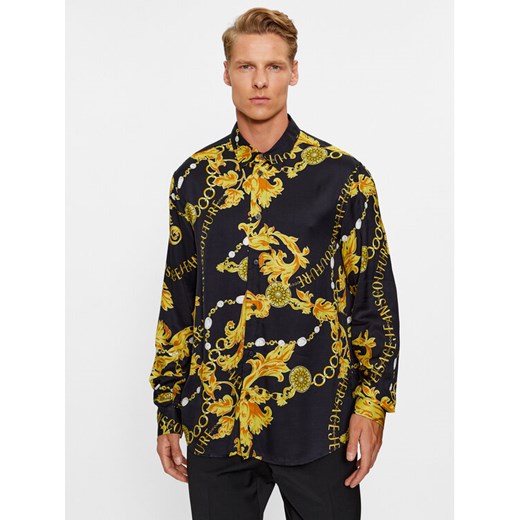 Versace Jeans Couture Koszula 75GAL2R0 Czarny Regular Fit ze sklepu MODIVO w kategorii Koszule męskie - zdjęcie 182696072