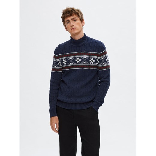 Selected Homme Golf 16081554 Granatowy Regular Fit ze sklepu MODIVO w kategorii Swetry męskie - zdjęcie 182696180