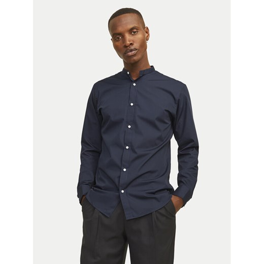 Jack&Jones Koszula Joe 12205921 Granatowy Slim Fit ze sklepu MODIVO w kategorii Koszule męskie - zdjęcie 182696181