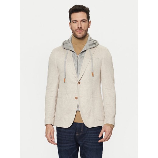 JOOP! Marynarka 17 JB-80Havardy-J12 30045045 Beżowy Slim Fit ze sklepu MODIVO w kategorii Marynarki męskie - zdjęcie 182696213