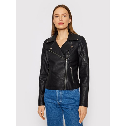 Noisy May Kurtka z imitacji skóry Rebel 27000741 Czarny Slim Fit ze sklepu MODIVO w kategorii Kurtki damskie - zdjęcie 182696214