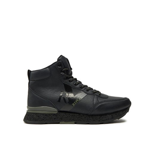 REPLAY Sneakersy Arthur Ry Mid Mid-Top GMS68.000.C0091S Czarny ze sklepu MODIVO w kategorii Buty sportowe męskie - zdjęcie 182696222