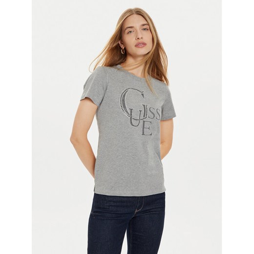 Guess T-Shirt W4BI16 I3Z14 Szary Regular Fit ze sklepu MODIVO w kategorii Bluzki damskie - zdjęcie 182696241