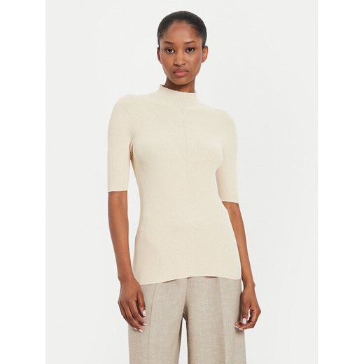 Kontatto Sweter 3M0121 Beżowy Regular Fit ze sklepu MODIVO w kategorii Swetry damskie - zdjęcie 182696374