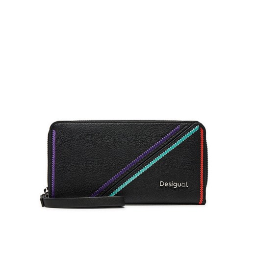 Desigual Duży Portfel Damski 24WAYP07 Czarny ze sklepu MODIVO w kategorii Portfele damskie - zdjęcie 182696390