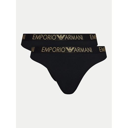 Emporio Armani Underwear Komplet 2 par stringów 163333 4F235 00020 Czarny ze sklepu MODIVO w kategorii Majtki damskie - zdjęcie 182696503