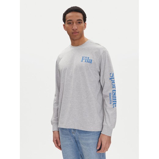Fila Longsleeve Laon FAM0904 Szary Oversize ze sklepu MODIVO w kategorii T-shirty męskie - zdjęcie 182696541