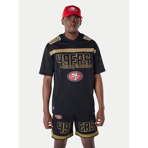 New Era T-Shirt Saf49E Mesh Graphic Jersey 60596390 Czarny Regular Fit ze sklepu MODIVO w kategorii T-shirty męskie - zdjęcie 182696584